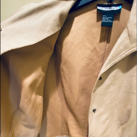 🌟HP🌟NWOT Camel Microfiber/Faux Suede Snap Close Jacket - Picture 5 of 11